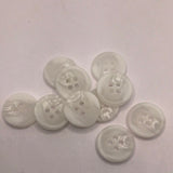 White tortoiseshell button