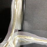 Herringbone Silver Bugle Beaded Trim