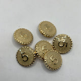 NEW - No5 shank button