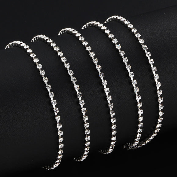 Preciosa Czech single ROW Rhinestone Cup Chain