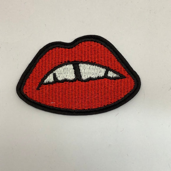 Lip bite Embroidered patch