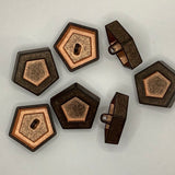 Copper metal button
