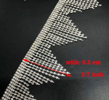 Rhinestone Boarder Chain Tassels Trims Diamante Sewing Applique