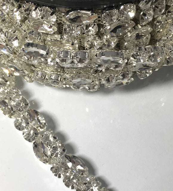 Tri crystal diamanté trim