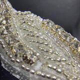 Iron on beading trim with crystal