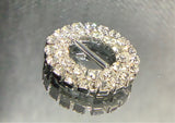 Round crystal buckle - Diamante on claw