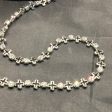 Diamanté with cross trims