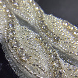 Iron on beading trim with crystal