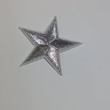 Star Iron On Patch Silver or Gold Metallic Thread